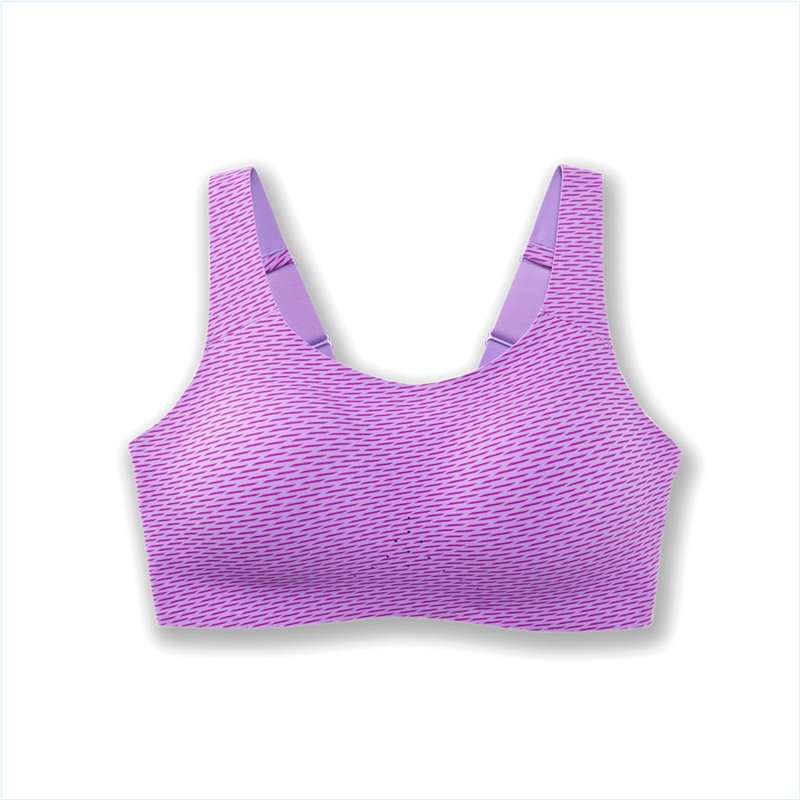Dare Scoopback Run Bra : Heliotrope Texture Print Dare Scoopback Run Bra : Heliotrope Texture Print